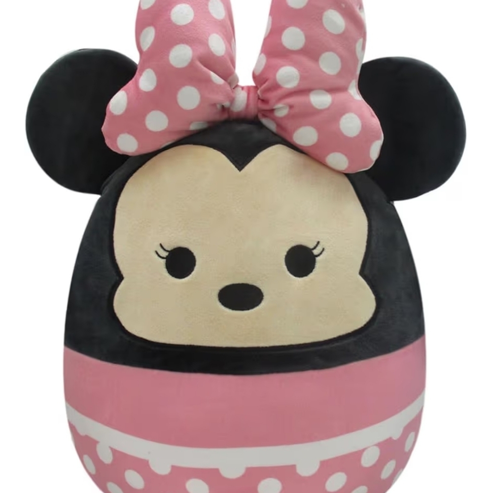 Pink and Black Minnie Mouse Plush Toy